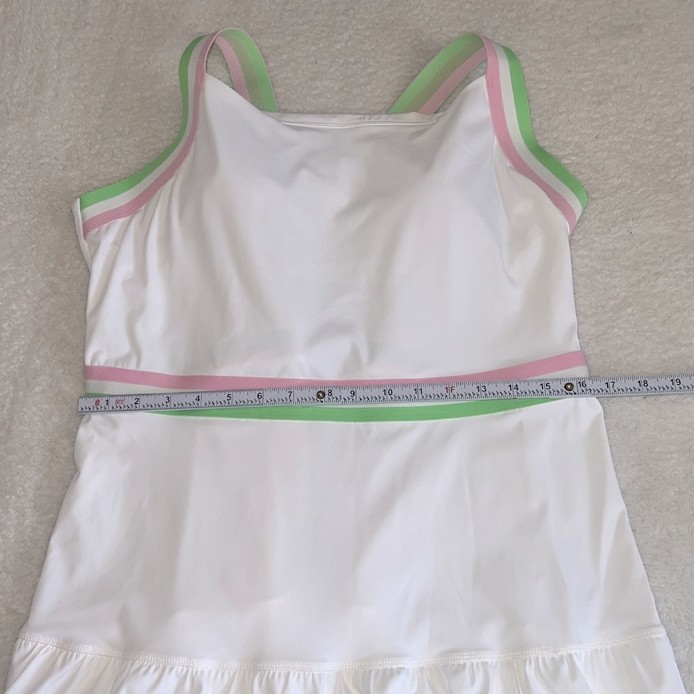 Lilly Pulitzer “Lollo” Luxletic Active Dress Resort White Pink Trim Size XL NWT - Picture 4 of 10